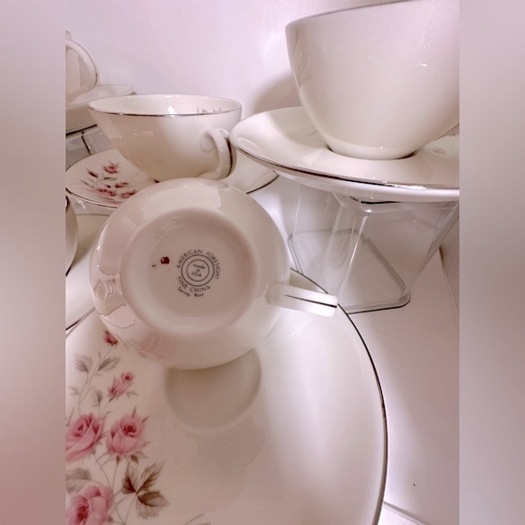 Spring Rose by AMERICAN FORESIGHT CUPS AND SAUCERS $12 each or 5 x $50 - Picture 2 of 7